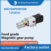 Pompe à engrenages magnétique micro CC haute performance, faible pression, dosage de précision, transfert de liquide PTFE, pompe en acier pour systèmes CMYK, 100W