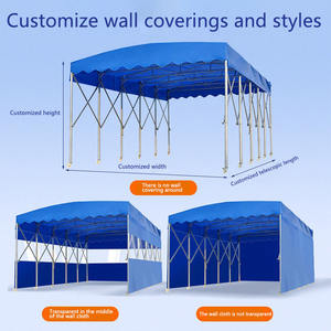 Tente pliante imperméable à armature en acier robuste pour extérieur, idéale pour les terrains de basketball et les activités sportives - Product Image 2