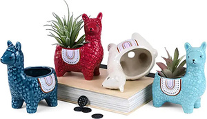 Pots de fleurs en céramique Alpaca mignons de 6 pouces pour la décoration intérieure, le jardin et les plantes succulentes et cactus - Idéal pour le dropshipping - Product Image 6