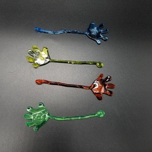 Wholesale Yiwu Cheap JO Brand <b>Mini</b> Sticky Toys TPR Material Colorful <b>Hand</b> Shape for 1inch 32mm Vending Capsule All Ages - Product Image 5