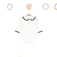 Ensemble de layette pour bébé en coton de style marin classique, coffret cadeau complet pour nouveau-né avec tenue et accessoires