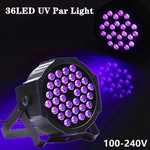 Projecteur de scène UV à <span class=keywords><strong>54</strong></span> LED avec contrôle DMX512/activation sonore, construction en alliage d'aluminium pour discothèque, bar, club, éclairage DJ - Product Image 3