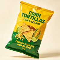 Bolsas de Plástico para Snacks con Sellado Trasero Impreso, Acabado Brillante, Selladas con Calor y Lámina de Aluminio para 100g 200g 300g, ¡Oferta!