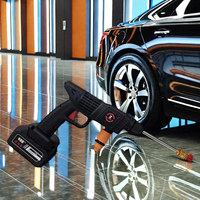 Alat Cuci Mobil Portabel Nirkabel Tekanan Tinggi Logam Plastik Desain China-Chic Baru 1000W Set Kompak Oranye Perlengkapan Pembersih Mobil