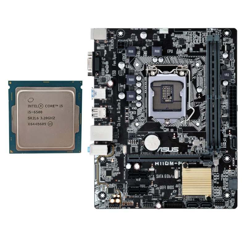 Carte mère ASUS H110M-F/K + Core I5-6500