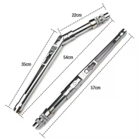 Canne à pêche à la traîne en alliage d'aluminium à action rapide OEM, pointe pivotante réglable, poignée courbée, pour la pêche en mer profonde, en bateau, en lac, en rivière