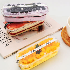 Boîtes d'emballage alimentaire rectangulaires jetables en plastique PET transparent en gros d'usine, boîtes en plastique pour la cuisson, boîte à dessert avec couvercle - Product Image 6