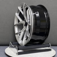 Jantes forgées personnalisées en argent et noir à rayons étoilés, 17-24 pouces, 5x112, 5x114.3, 5x120, pour Genesis G70, Hyundai Sonata, Kia K5