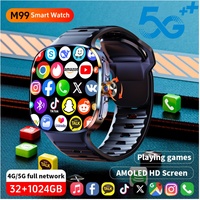 Jam Tangan Pintar M99 5G 4G Jaringan Penuh Global Layar AMOLED 2.4" 720x720 Kamera Putar 9MP Baterai 2100mAh Tahan Air IP67
