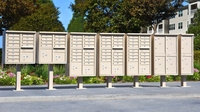 Boîte aux lettres murale extérieure USPS en acier avec serrure à clé, revêtement en poudre, pour usage résidentiel et en appartement