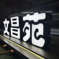 Enseigne commerciale DakeSign en acier inoxydable avec lettres en acrylique rétroéclairées 3D LED pour magasin de détail, vente en gros d'enseignes publicitaires