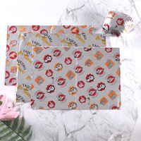 Impression personnalisée d'emballage alimentaire coloré papier d'aluminium conception nid d'abeille Hamburger Wrap