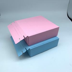 Caja de envío de cartón para correo de comercio con logotipo personalizado, tira adhesiva de rasgado, caja de correo con autosellado postal abierto, rosa con tira de cremallera - Product Image 5