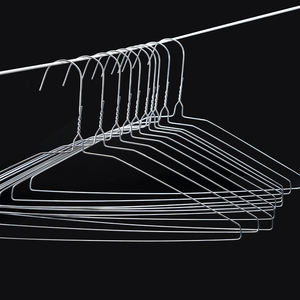 Offre Spéciale cintres en fil d'acier robustes personnalisés cintres de blanchisserie en métal peu encombrants pour garde-robe magasin de vêtements salle de bain - Product Image 4