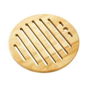 Jabonera de Bambú Redonda de Color Sólido, Diseño de Drenaje de Madera Natural para Uso en el Baño - Product Image 1