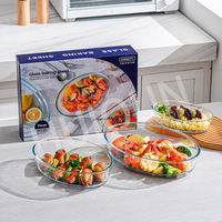 Plateau de cuisson en verre rectangulaire résistant à la chaleur four à micro-ondes plateau de poisson ménager spécial matériau Borosilicate