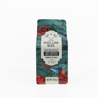 Sacs d'emballage pour café à fond plat avec valve, imprimés sur mesure, 12 oz, 500 g, 1 kg
