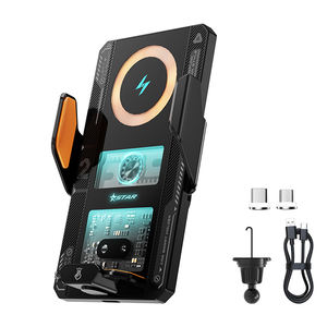Pengisi Daya Magnetik Dudukan Ponsel di Mobil, Dudukan Ponsel Otomatis dengan Sensor, Desain Transparan Visual, Gaya Punk - Product Image 1
