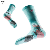 Chaussettes de sport en tricot avec logo personnalisé, respirantes, absorbant la transpiration, pour jeunes athlètes, OEM/ODM, basketball, course à pied