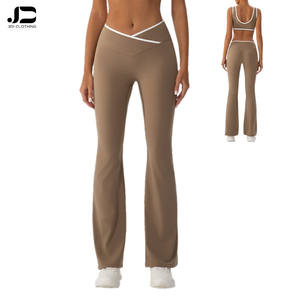 Pantalones Deportivos <span class=keywords><strong>de</strong></span> Cintura Alta con <span class=keywords><strong>Corte</strong></span> Cruzado, Estilo Nuevo, Pantalones Anchos Ajustados para <span class=keywords><strong>Mujer</strong></span>, Pantalones <span class=keywords><strong>de</strong></span> Yoga Ajustados, Leggings <span class=keywords><strong>de</strong></span> Yoga - Product Image 1