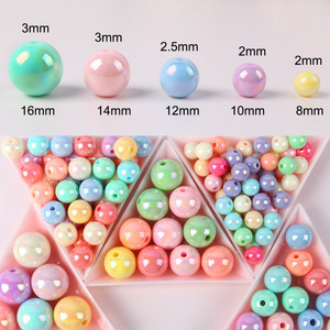 Acrylic Ab Round <b>Beads</b> 8-16mm Loose <b>Beads</b> For Bracelet Making Jewelry Crafting Accessories - Product Image 2