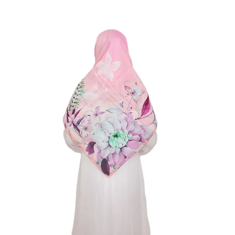 Groothandel Custom Hijab 2021 Nieuwe Ontwerp Mode Vierkante Katoen <span class=keywords><strong>Voile</strong></span> Tudung Bawal Voor Mousseline Vrouwen