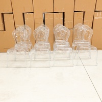 Vente en gros de chaises de salle à manger transparentes en polypropylène acrylique transparent pour fête de mariage