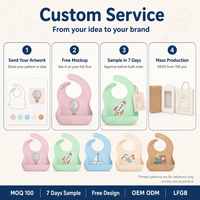 Bavoir bébé en silicone de qualité alimentaire, imperméable, avec motif de dessin animé, sangle réglable, portable et avec poche récupératrice de nourriture