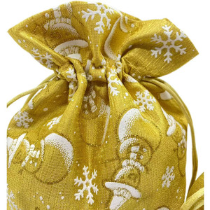 Customized Drawstring Linen <b>Gift</b> <b>Bags</b> for Christmas <b>Party</b> Candy Package - Product Image 4