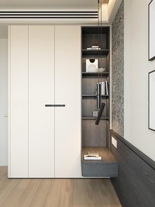Armoire de luxe sur mesure pour chambre à coucher, style minimaliste élégant, pour une organisation optimale des vêtements - Product Image 2