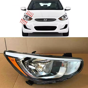 Système de carrosserie de phare avant de voiture pour <span class=keywords><strong>Hyundai</strong></span> <span class=keywords><strong>Accent</strong></span> 2015 2016 <span class=keywords><strong>2017</strong></span> Version américaine - Product Image 2
