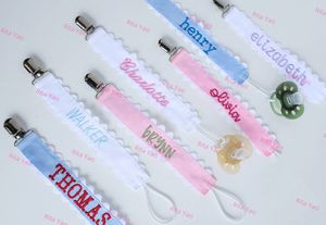 Venta al por mayor conjunto de ropa de bebé recién nacido personalizado bebé cinta chupete Clips bebé niño niña chupete cadena babero conjunto 2025 - Product Image 2