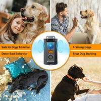 2025 Ultraschall-Schockfreies Hundetrainingshalsband mit Kunststoff-Solarpanel, IPX5 Wasserdicht, CE-Zertifiziert, Vibrations- und Lichtmodi