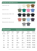 T-shirt à manches courtes pour homme, personnalisé, printemps-été, 260 g, 100 % coton, tricoté, lavé, vintage, style streetwear