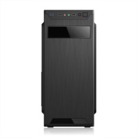 Boîtier PC Gaming AntarcChill personnalisable avec logo, format ATX Mid Tower, châssis de bureau avec panneau en verre trempé