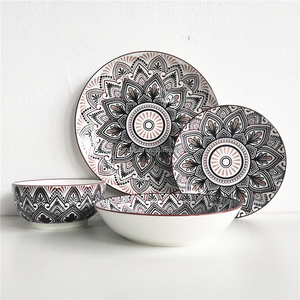 Veweet — <span class=keywords><strong>service</strong></span> <span class=keywords><strong>de</strong></span> table en <span class=keywords><strong>porcelaine</strong></span> <span class=keywords><strong>fine</strong></span>, ensemble, vaisselle <span class=keywords><strong>de</strong></span> luxe, en <span class=keywords><strong>porcelaine</strong></span>, lot <span class=keywords><strong>de</strong></span> 24 pièces - Product Image 1