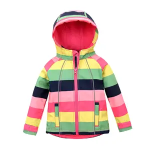 Бесплатная доставка, детская ветрозащитная куртка с флисовой подкладкой