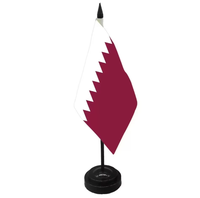 Perruque bandeau Qatar à thème drapeau national, ensemble d'accessoires de souvenir pour supporters, décorations pour événements sportifs, fêtes et célébrations