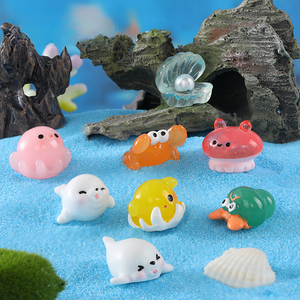 Bonitos animales marinos, calamar, ballena asesina, medusas, cangrejo ermitaño, animales marinos, adornos de micropaisaje, accesorios de resina - Product Image 2