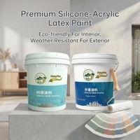 Peinture murale intérieure acrylique au latex, couleur personnalisée, protection UV, 20L, pour décoration de maison, application au pinceau, finition mate longue durée, vente en gros usine