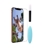 Colle UV 9H incurvée en 3D, pour protecteur d'écran pour verre trempé pour iPhone XS pour Samsung S21 Ultra