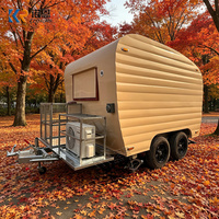 Camion de restauration mobile au design unique, avec système de distribution de floss spun personnalisé, pour la restauration et la vente ambulante