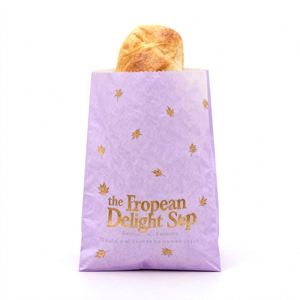 Customized Professional Eco-Friendly Greaseproof Disposable <b>Paper</b> <b>Bags</b> for Burger Bread Food Takeout with PE Coating Logo Option - Product Image 3