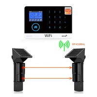 Detector infrarrojo Tuya WIFI 2G/4G GSM Detector de haz de valla de seguridad inalámbrico solar operado por Android