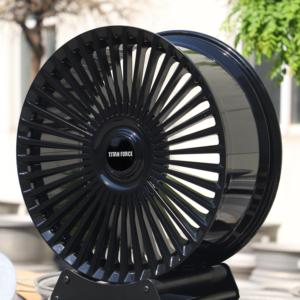 Rines TITAN de 19, 20, 21, 22 y 24 Pulgadas, 5x112, 5x120, 5x114.3, 5x130, Vossen S17, Ruedas Forjadas Negras para Land <span class=keywords><strong>Rover</strong></span>, <span class=keywords><strong>Range</strong></span> <span class=keywords><strong>Rover</strong></span>, AITO M9 - Product Image 2