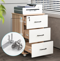 RUNNYWATER Serrure à chaîne moderne à trois tiroirs pour armoire et tiroir de bureau, modèle 288, pour chambre et hôtel