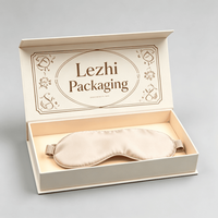 Boîte cadeau magnétique de luxe personnalisée en usine pour masque oculaire en soie de mûrier, emballage haut de gamme avec impression en relief