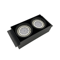 Spot à LED intérieur noir design moderne avec éclairage de calandre encastré sans garniture pour hôtels