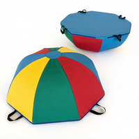Dôme d'équilibre en mousse PVC en forme de champignon arc-en-ciel avec poignées latérales, pour enfants de 3 ans et plus, usage commercial intérieur, équipement d'entraînement sensoriel
