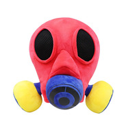 1789 vente en gros en vrac emballé fête masque à gaz jouets en peluche couvre-chef personnalisé ODM OEM jouets coquelicot Cosplay peluche tête douce poupée masque